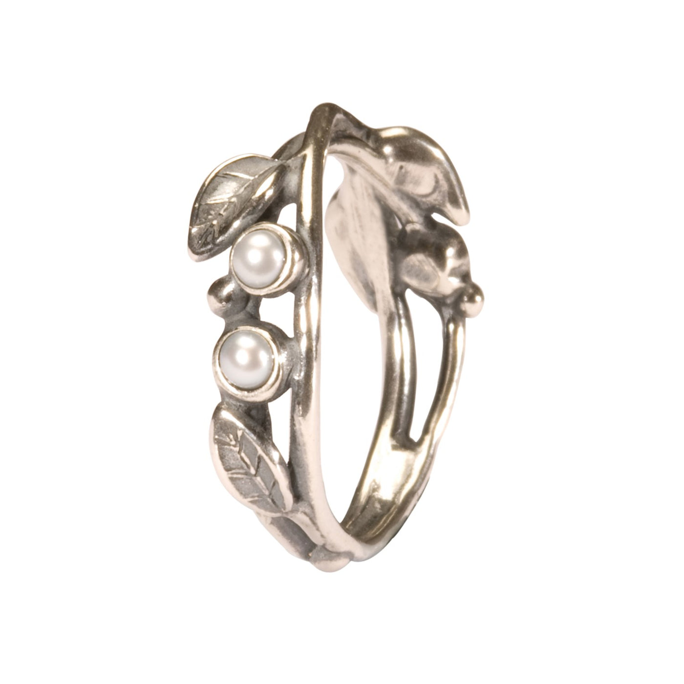 Pearls and Leaves Ring