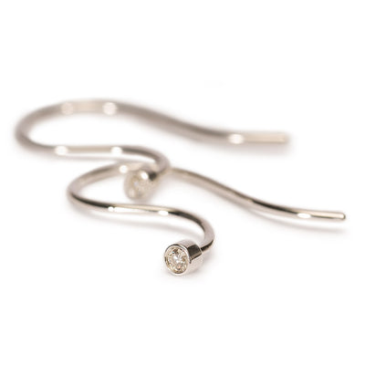 Earring Hooks, Silver/Brilliant